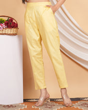 Load image into Gallery viewer, Women’s Linen Palazzo Pants – Effortless Style &amp; Breathable Comfort | Yellow
