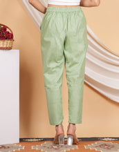 Load image into Gallery viewer, Women’s Linen Cotton Palazzo Pants – Effortless Style &amp; Breathable Comfort | Green
