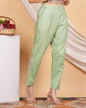 Load image into Gallery viewer, Women’s Linen Cotton Palazzo Pants – Effortless Style &amp; Breathable Comfort | Green
