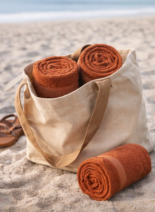 Bamboo Bath Towel – Ultra Soft, Quick Dry & Eco-Friendly Luxury Care | Rust