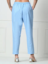 Load image into Gallery viewer, Women’s Linen Cotton Palazzo Pants – Effortless Style &amp; Breathable Comfort | Blue
