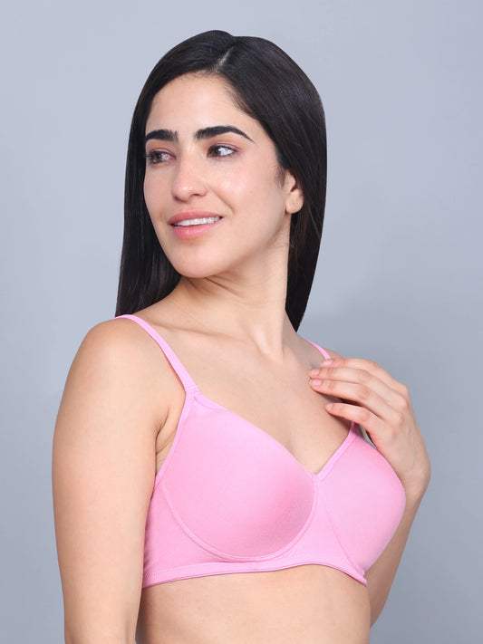 Bamboo Fabric Full Coverage Padded T-Shirt Bra – Soft, Comfortable, Eco-Friendly, and Supportive for All-Day Wear and Perfect Fit