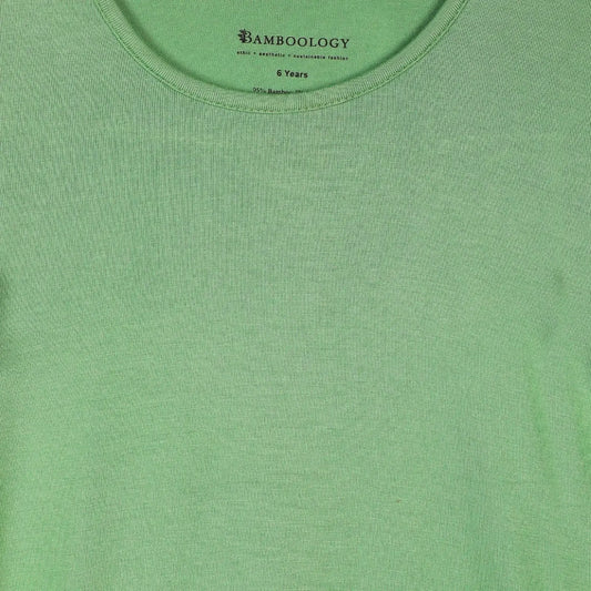 Bamboo Fabric Girl's Ruffled Shoulder Top | Anti-bacterial, Anti-viral Collection