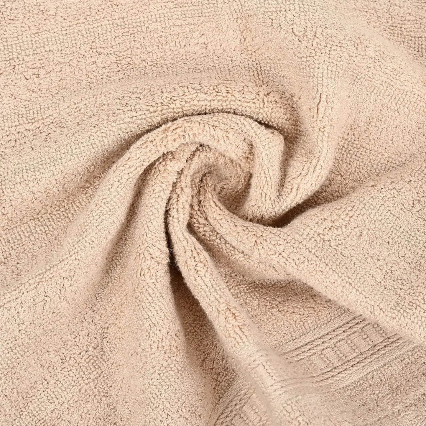 Bamboo Face Towel - Cream & Green with Toothbrush - Pack of 3