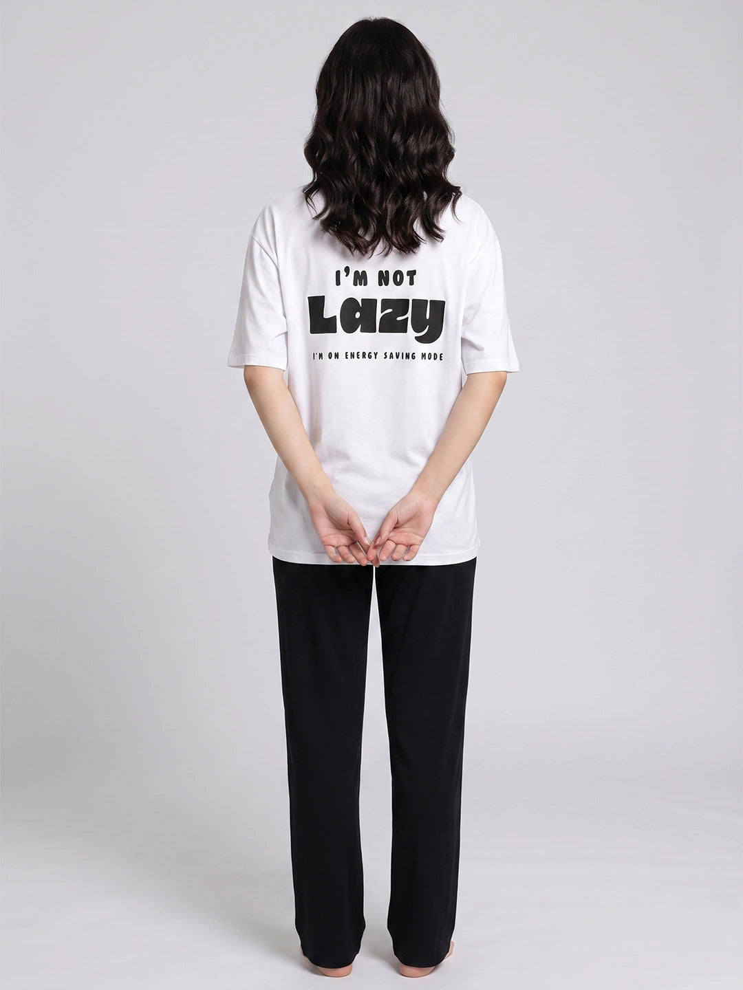 Bamboo Black White Pajama Set for Women