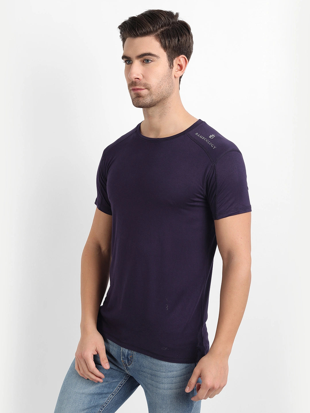 Bamboo Fabric Fitted T-Shirt Men Nevy