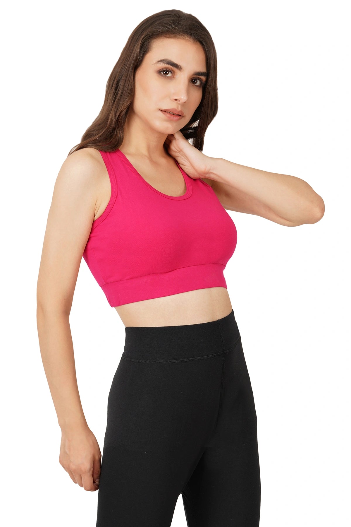 Bamboo Fabric Sports Bra | Non Padded, Non Wired, Seamless and Full Coverage | Clean