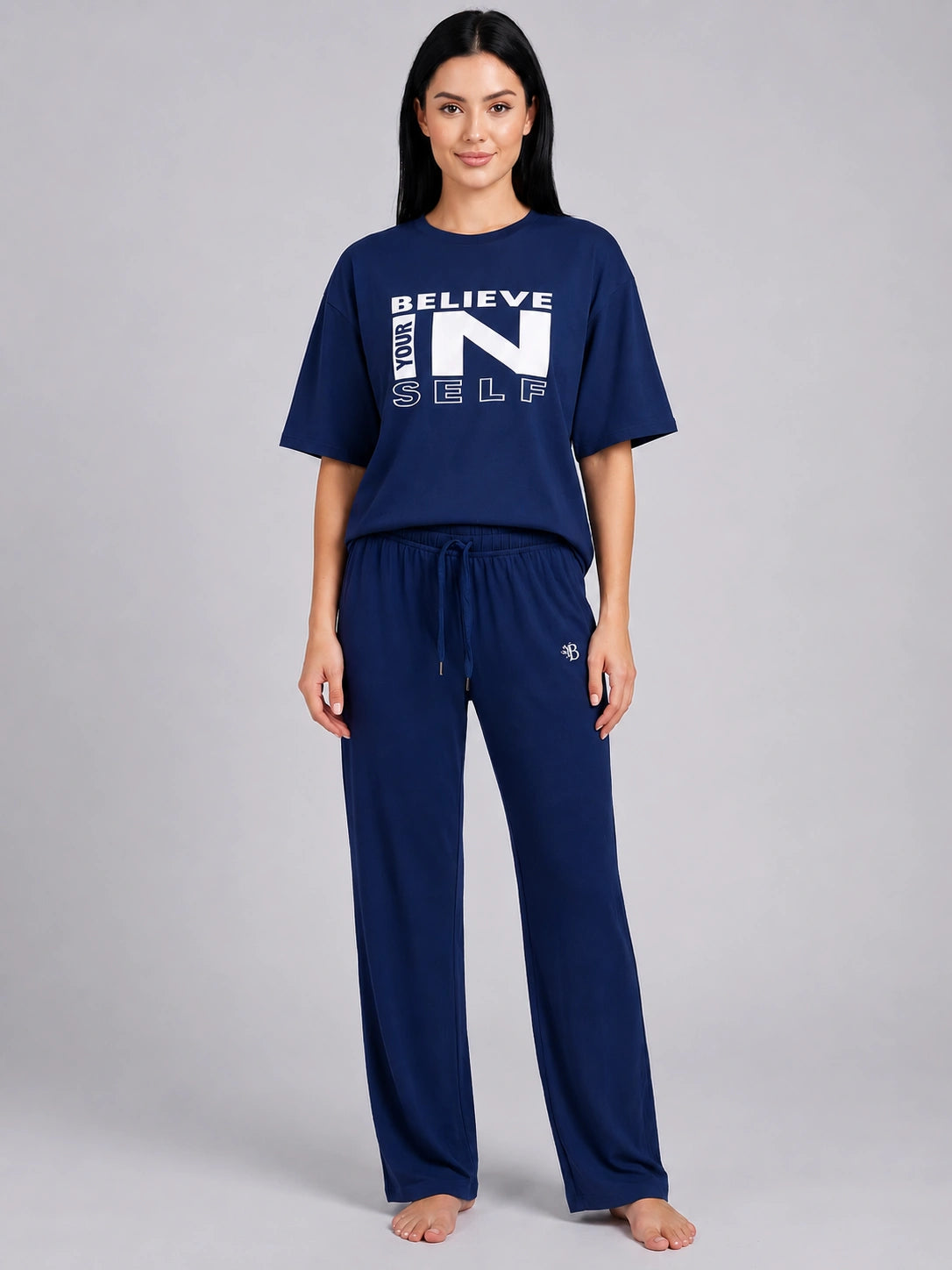 Bamboo Navy Pajama Set for Women