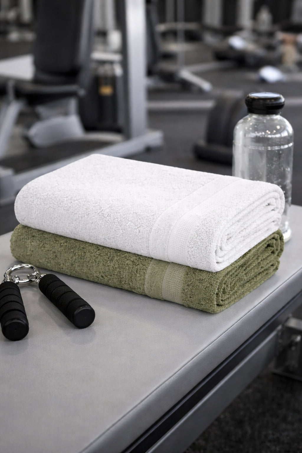 Bamboo Bath Towel – Ultra Soft, Quick Dry & Eco-Friendly Luxury Care | Green and White | Pack of 2