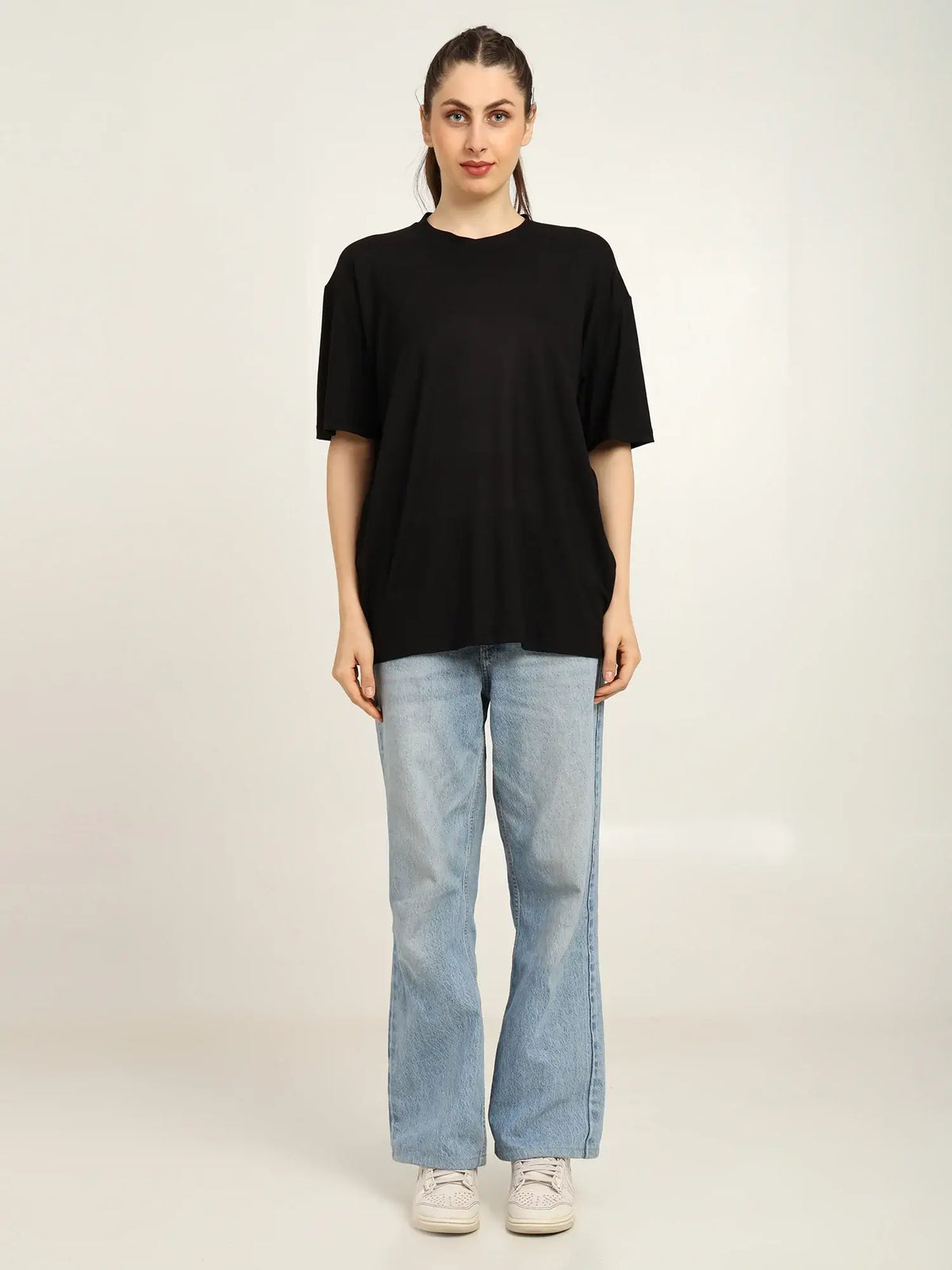 Black oversized tshirt for women