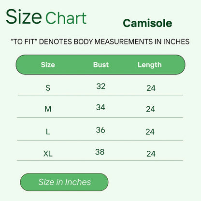 Bamboo Fabric Camisole – Soft, Breathable, Eco-Friendly | White