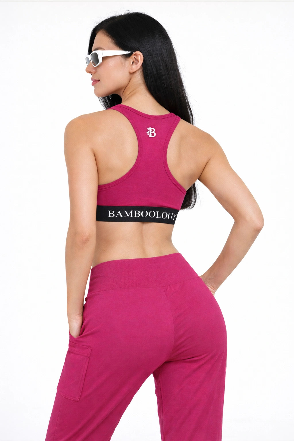Bamboology Bamboo Fabric Padded Sports Bra for Women Activewear | Fuchsia