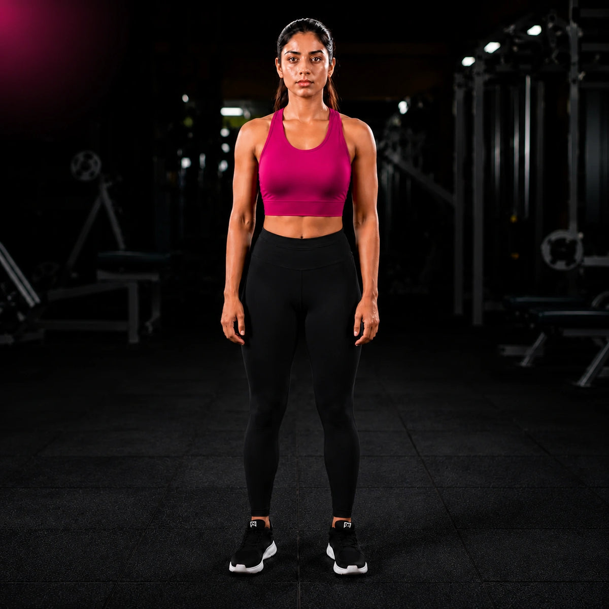 Bamboo Fabric Sports Bra Ultra-Soft | Non-Wired | Non-Padded | Breathable Active Comfort | Fuchsia