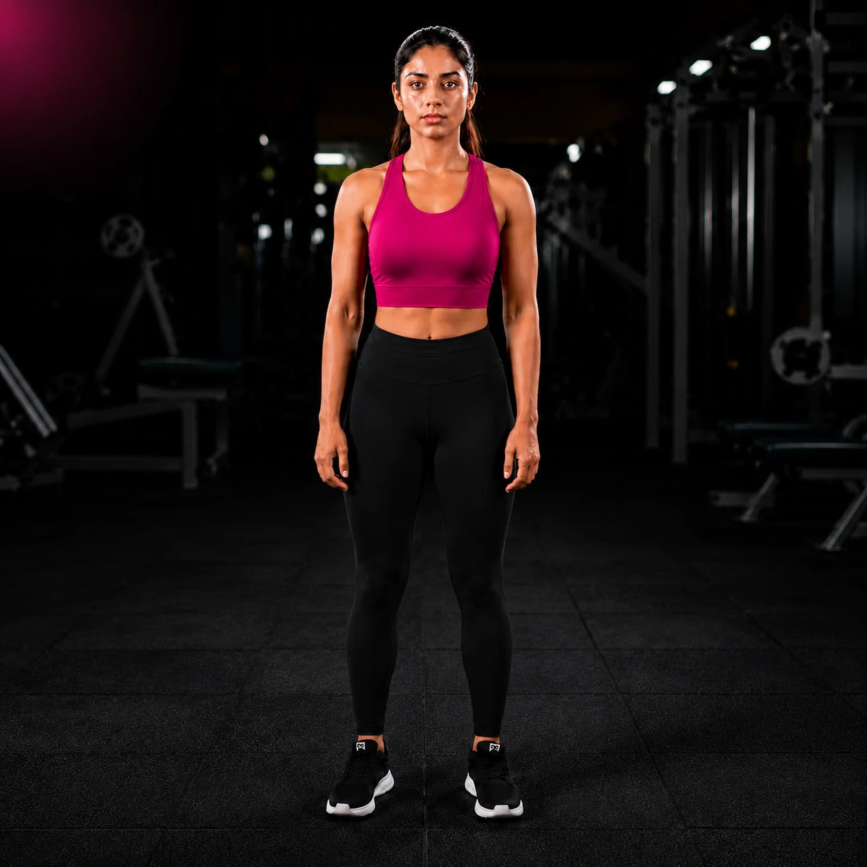 Bamboo Fabric Sports Bra Ultra-Soft | Non-Wired | Non-Padded | Breathable Active Comfort | Fuchsia