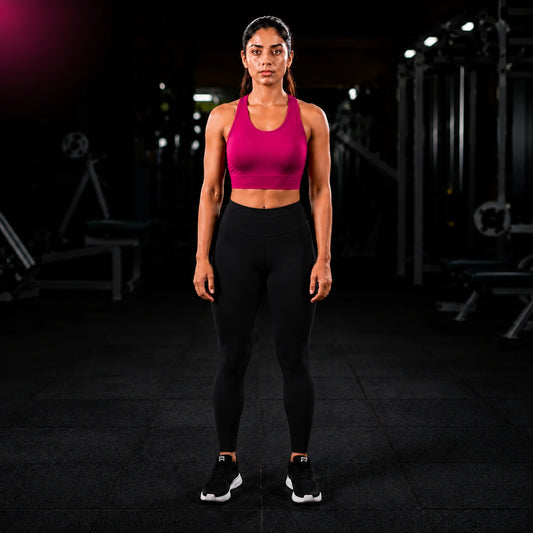 Bamboo Fabric Sports Bra Ultra-Soft | Non-Wired | Non-Padded | Breathable Active Comfort | Fuchsia