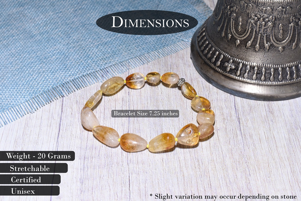 Natural Certified Citrine Bracelet For Success And Prosperity