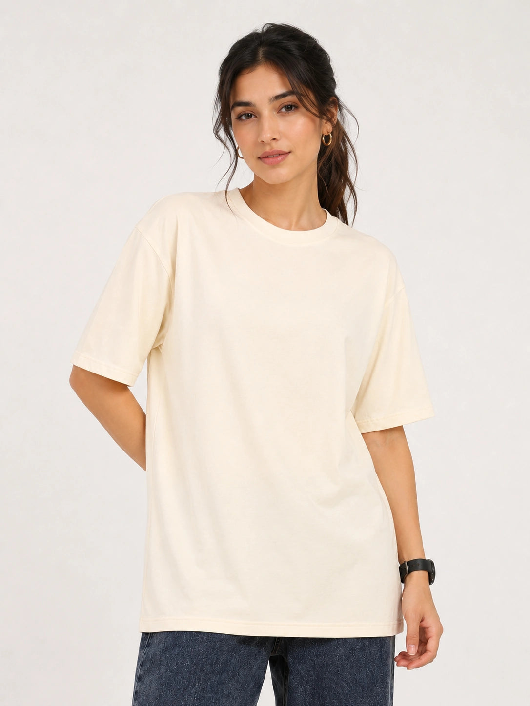 Cream Oversized T-Shirt