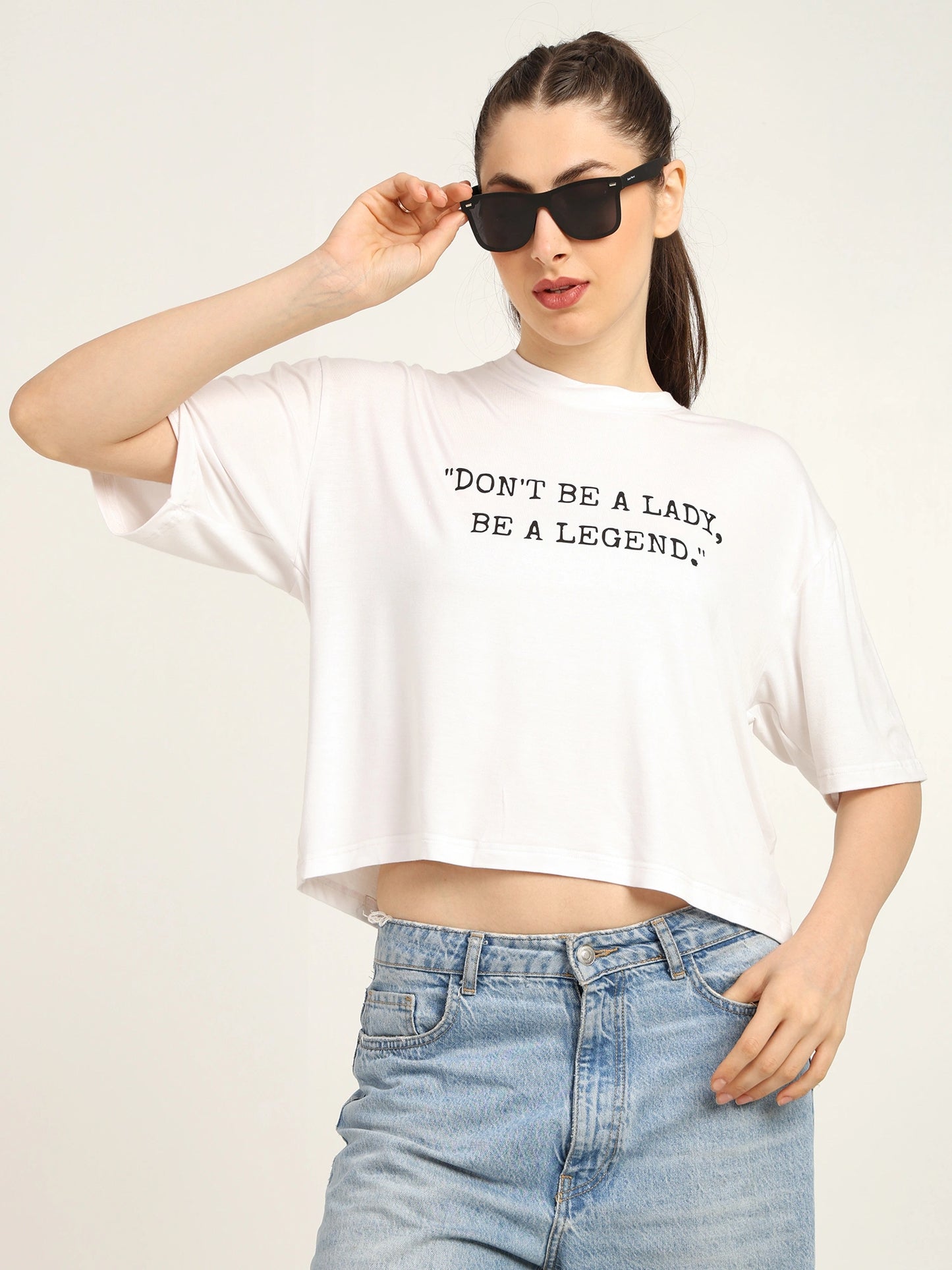 Crop Loose Fit T-Shirt Women