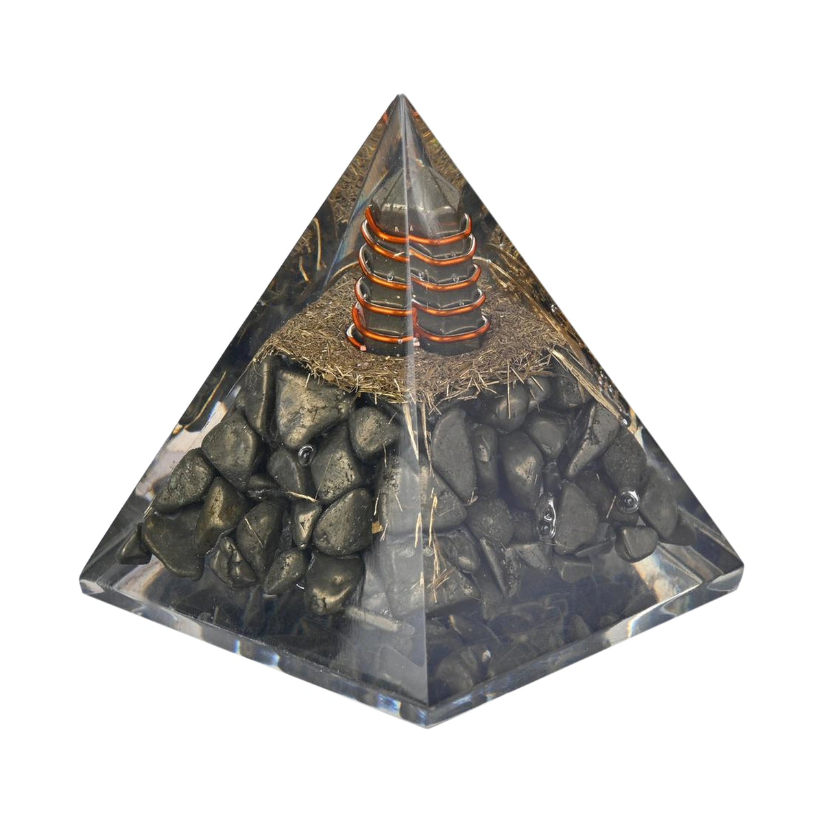 Golden Pyrite Pyramid – Manifest Wealth, Confidence & Protection