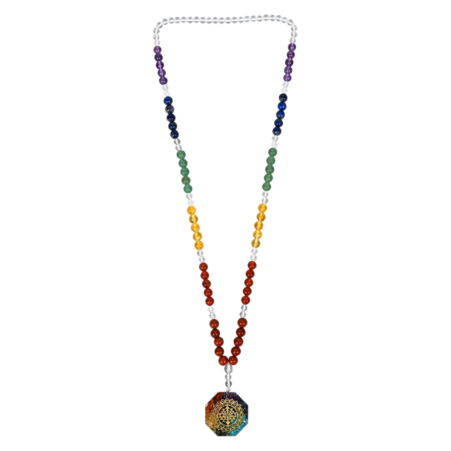 Seven Chakra Healing Crystal Certified Gemstone Mala
