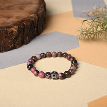 Load image into Gallery viewer, Gemstone Healing Bracelet Rhodonite helps in achieve goal ang good during time of transformation, it bring sympathy and empathy towards other
