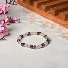 Load image into Gallery viewer, Elevate their Spirits with our Amethyst and Prehnite Healing Gemstone Bracelet - A Perfect Gift for Your Loved One&quot;
