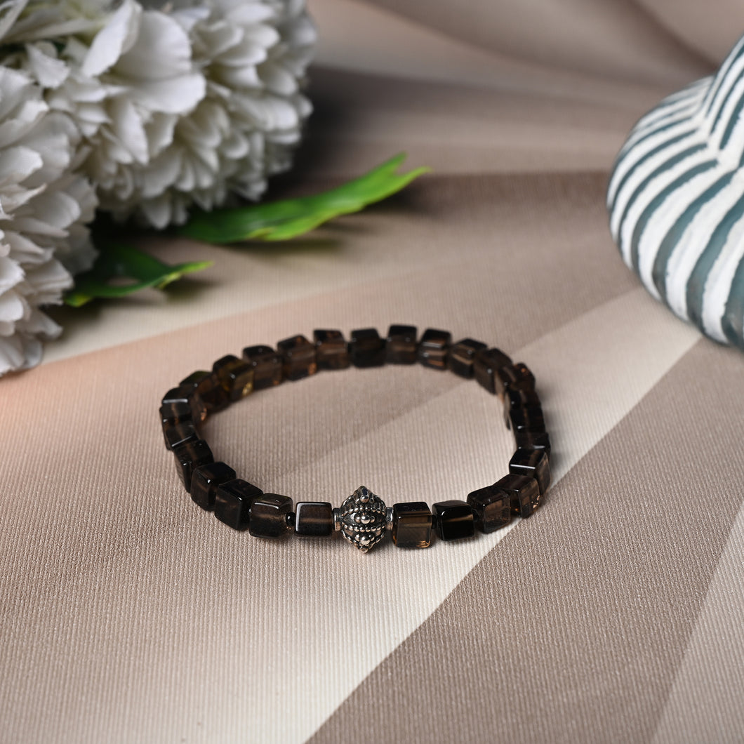 Embrace Tranquility with our Smoky Quartz Healing Gemstone Bracelet