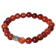 Load image into Gallery viewer, Gemstone bracelet Carnelian stone is life-force, vitality and energy, strengthen Sacral Chakra and help in balancing energy
