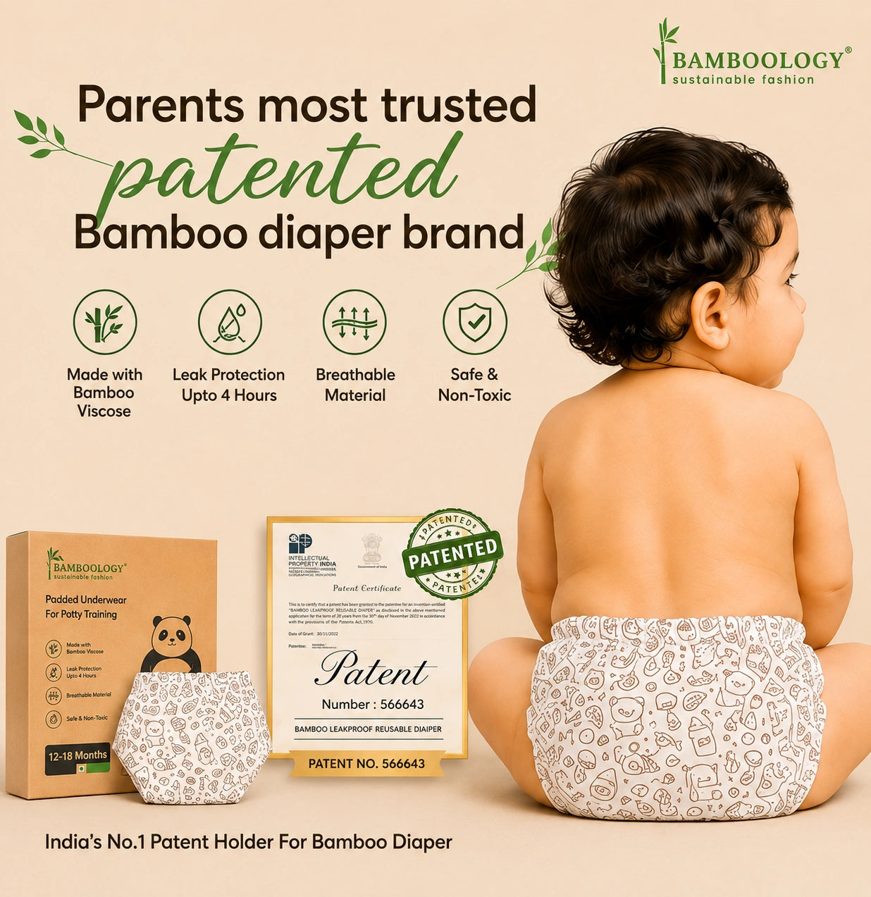 Eco-Friendly Reusable Baby Diaper