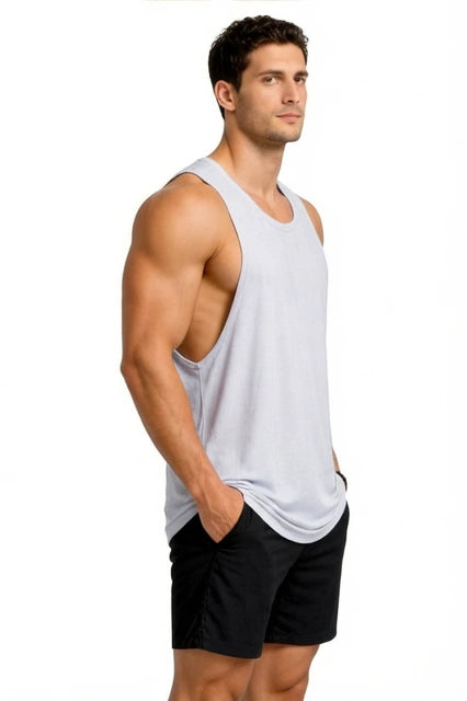 Bamboo Fabric Gen Z Gym Vest for Men | Gray