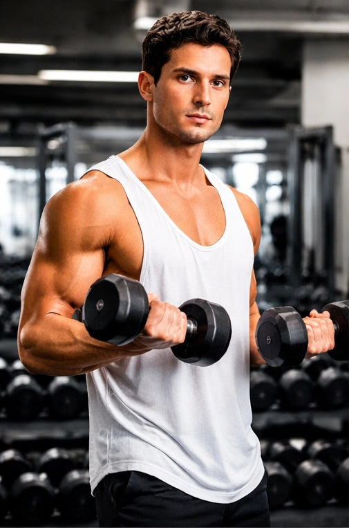 Bamboo Fabric Gen Z Gym Vest for Men | Gray