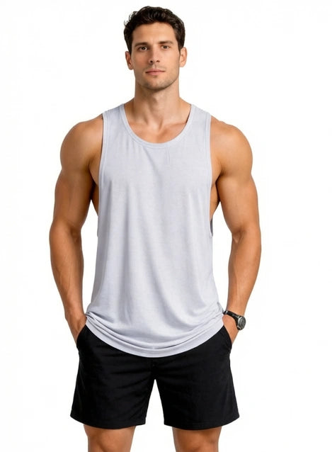 Bamboo Fabric Gen Z Gym Vest for Men | Gray