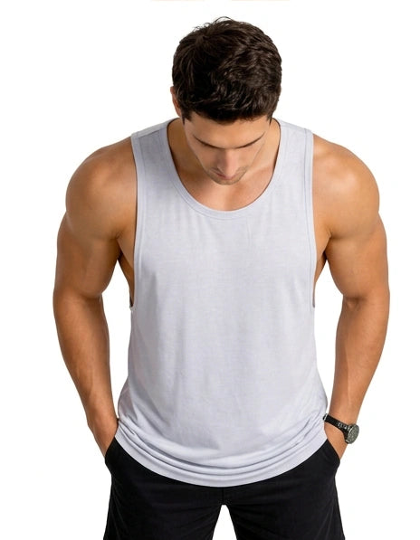 Bamboo Fabric Gen Z Gym Vest for Men | Gray