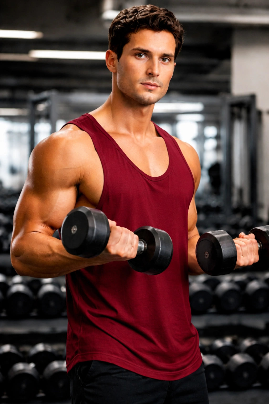 Bamboo Fabric Gen Z Gym Vest for Men | Maroon