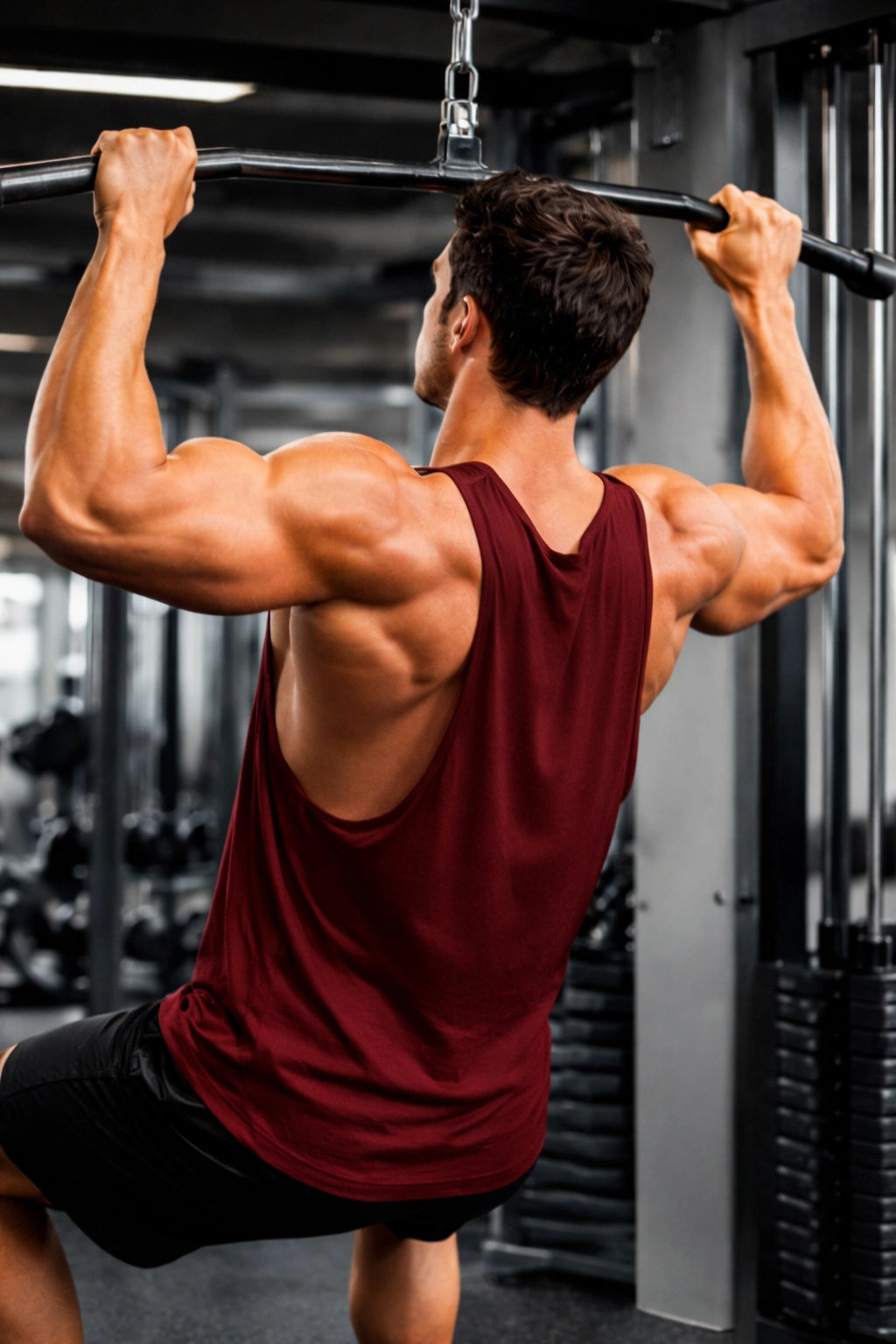 Bamboo Fabric Gen Z Gym Vest for Men | Maroon