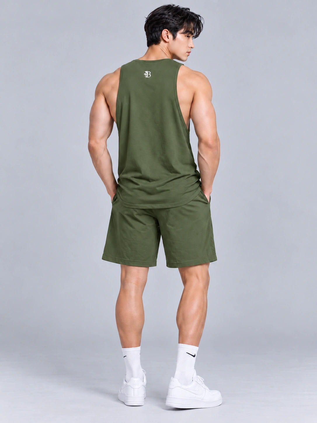 Men's Bamboo Fiber Tank & Shorts Set – Ultra-Soft Breathable Activewear