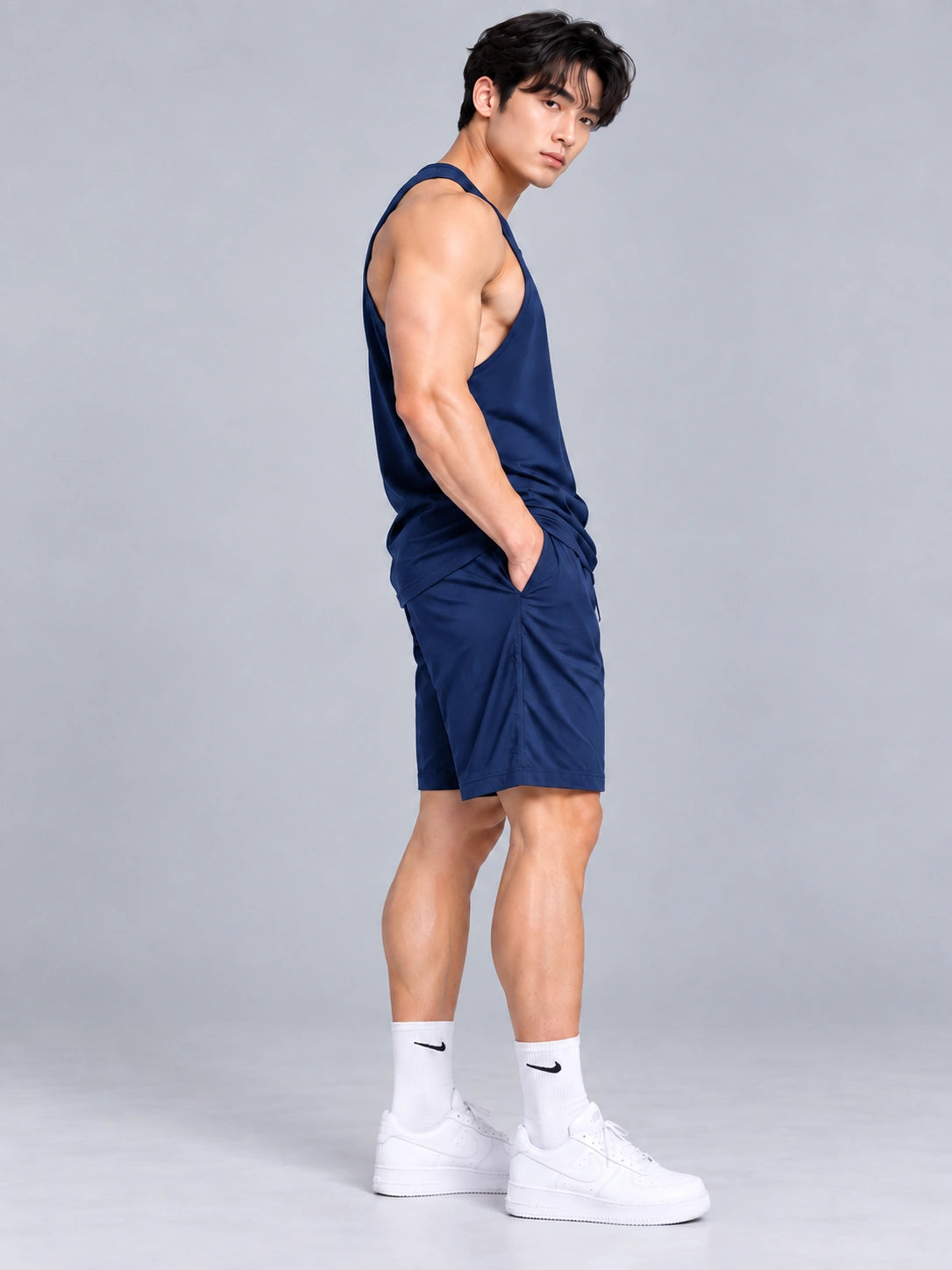 Men's Bamboo Fiber Tank & Shorts Set – Ultra-Soft Breathable Activewear