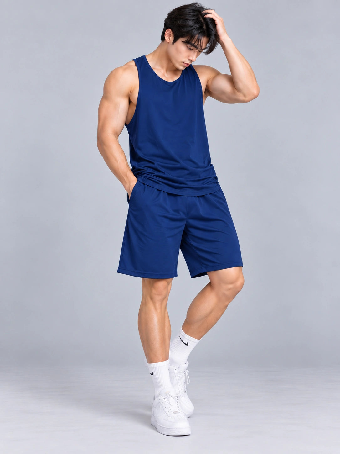 Men's Bamboo Fiber Tank & Shorts Set – Ultra-Soft Breathable Activewear