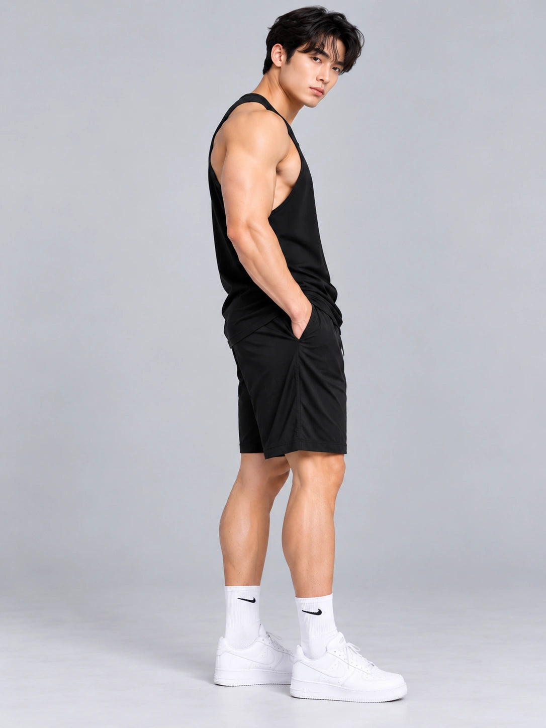 Men's Bamboo Fiber Tank & Shorts Set – Ultra-Soft Breathable Activewear