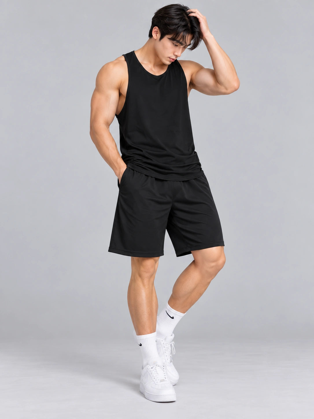 Men's Bamboo Fiber Tank & Shorts Set – Ultra-Soft Breathable Activewear