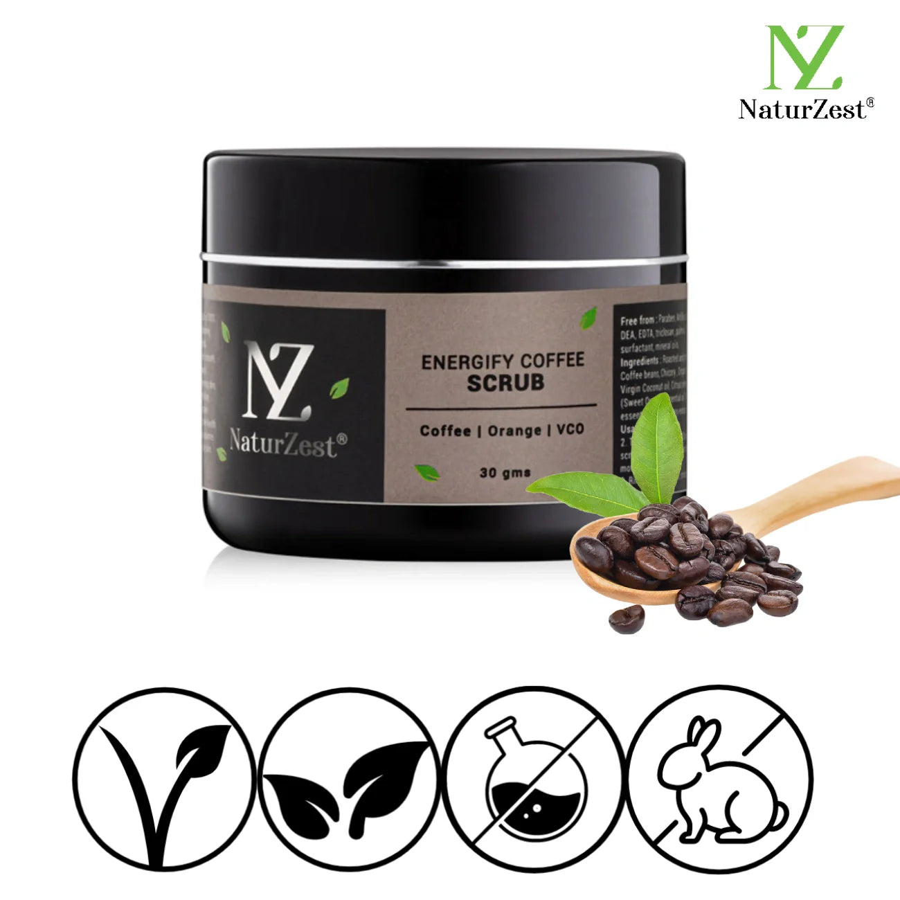 NaturZest Scrubs - Scrub, Body massage oil, Drops Face Oil, Rose Water, Moisturizing Body & Lip Balm