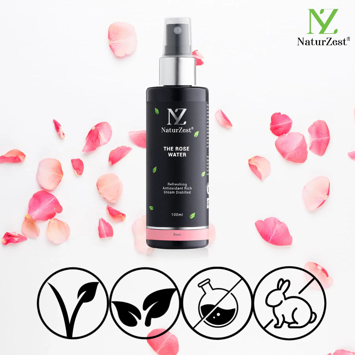 NaturZest Hair Oil for Growth, Drops 2 Dazzle Face Oil, Lip Balm - Vanilla / Coffee &  Rose Water Mist