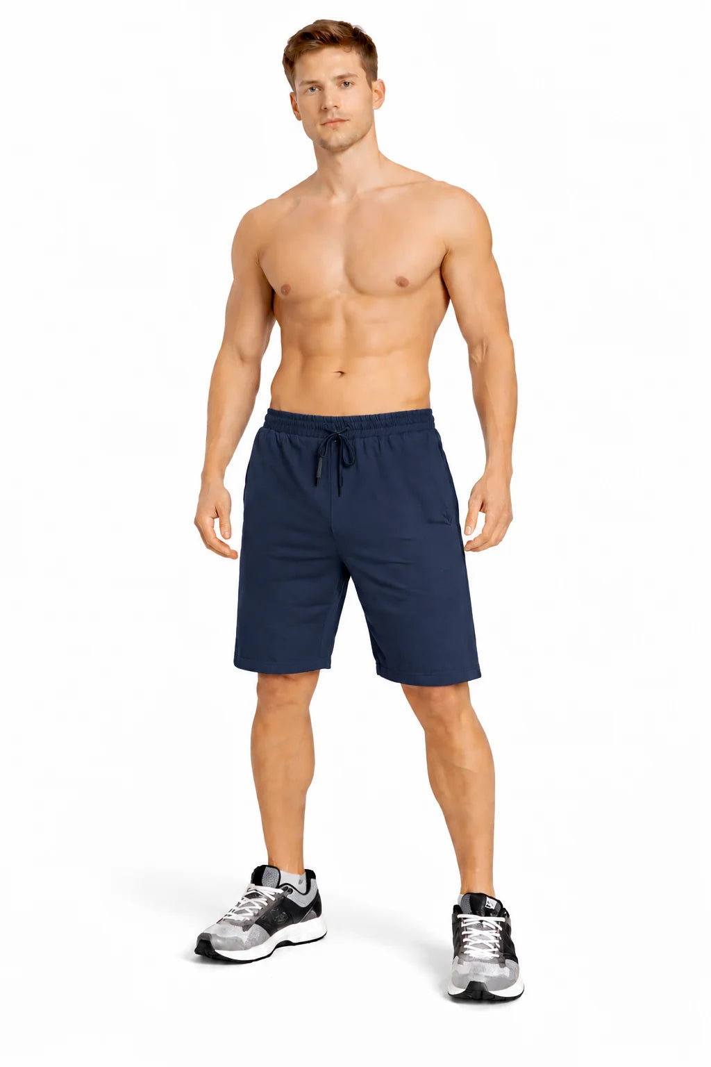 Men's Bamboo Knit Blue Loungewear Shorts – Everyday Comfort