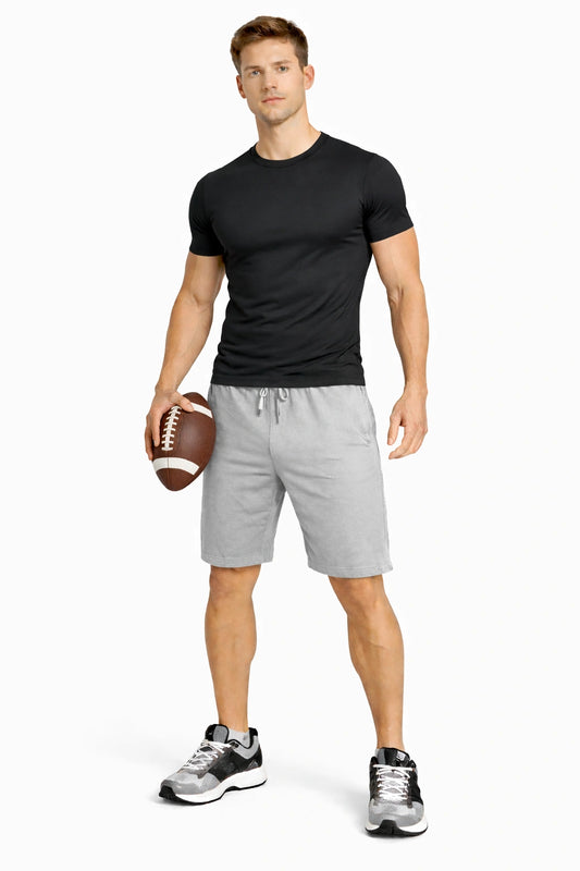 Bamboo Active Shorts with side Pockets for Men | Breathable & Ultra-Soft Gym, Lounge & All-Day Wear | Gray