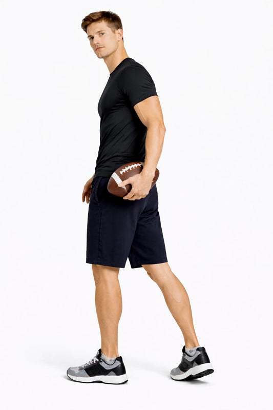 Bamboo Active Shorts with side Pockets for Men | Breathable & Ultra-Soft Gym, Lounge & All-Day Wear | Navy Blue