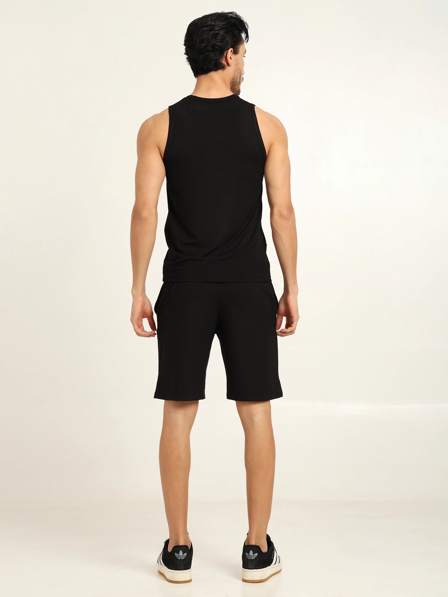 Men's Bamboo Fabric Workout Gym Vest | Black