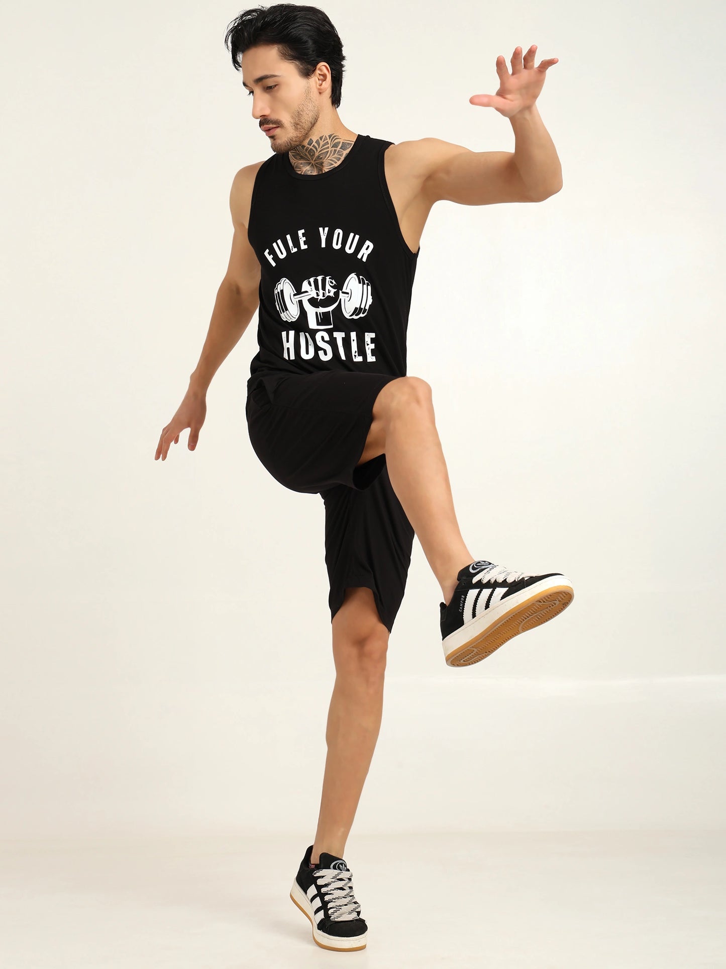 Men's Bamboo Fabric Workout Gym Vest | Black