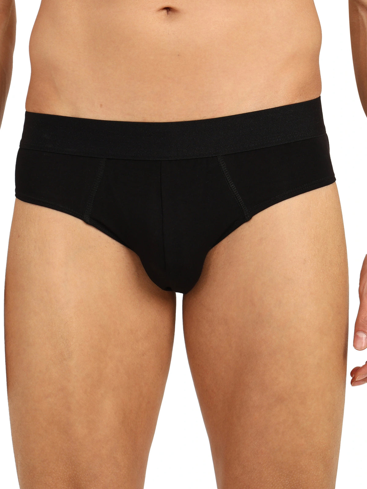 Bamboo Fabric Men's Underwear Super Comfortable,Ultrasoft, Anti Bacterial Briefs, Moisture Wicking | Black