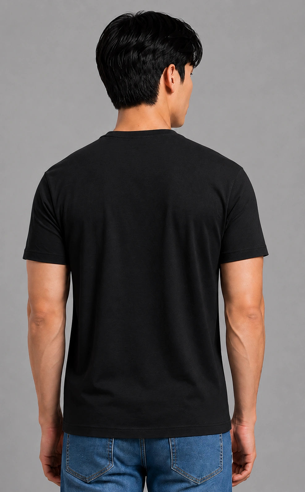 Black Men’s Regular Fit Bamboo T-Shirt | Smart, Breathable & All-Day Comfort