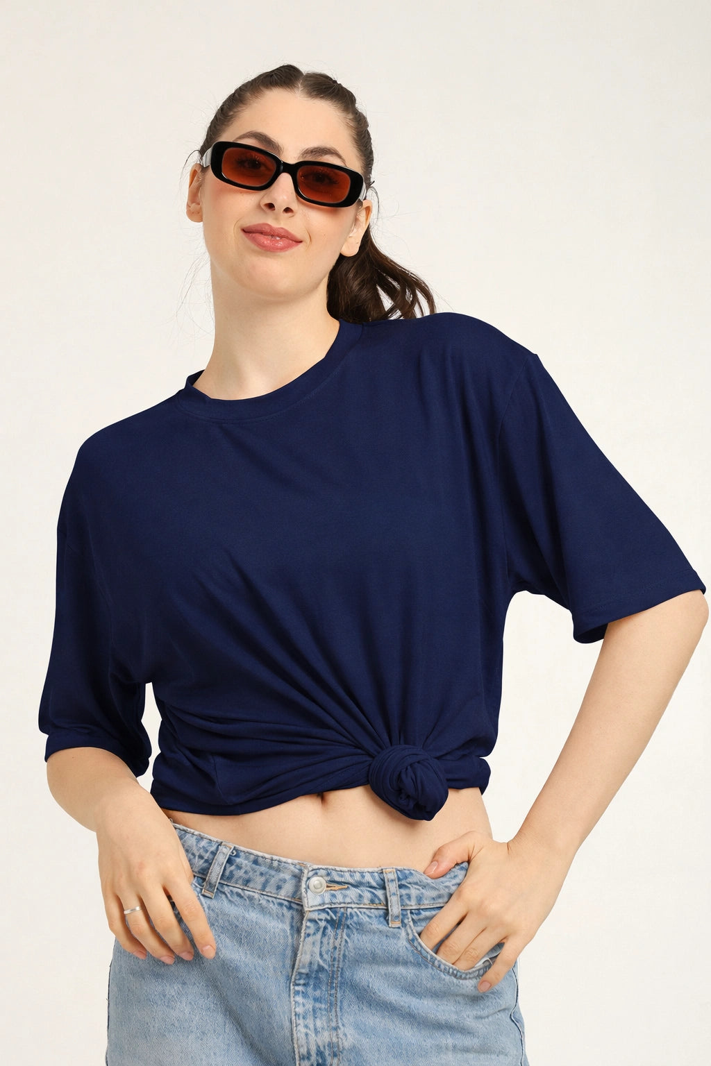 drop shoulder tshirt for women